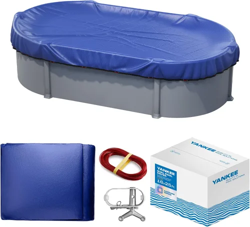Vista 13 de Yankee - Cubierta para piscina ovalada de 12 x 18 pies para piscinas sobre el suelo