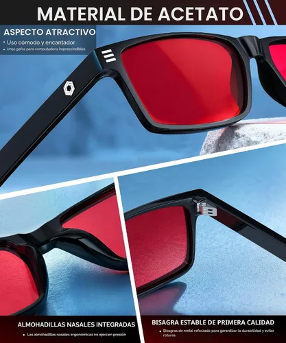 Vista 3 de ANYLUV Blue Light Glasses for Sleep, 99.9% Blue Green Light Blocking with Red Lens, Blue Light Glasses