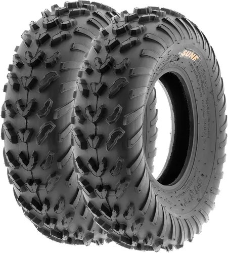 Vista 10 de Par (2) de neumáticos SunF A007 18x7-7 para ATV Go-Kart Sport-Performance, 4 PR, Sin Cámara