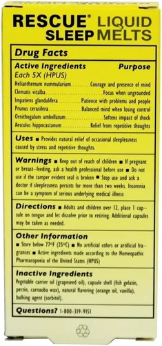 Vista 3 de BACH Rescue Sleep Liquid Melts, 28 CT