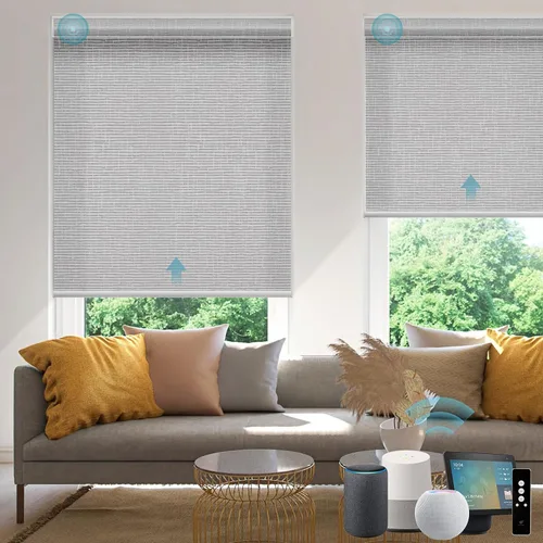 Vista 22 de SmartWings Persianas Enrollables Inteligentes Motorizadas con Filtro de Luz, Persianas Eléctricas con Control Remoto para Ventanas Compatibles