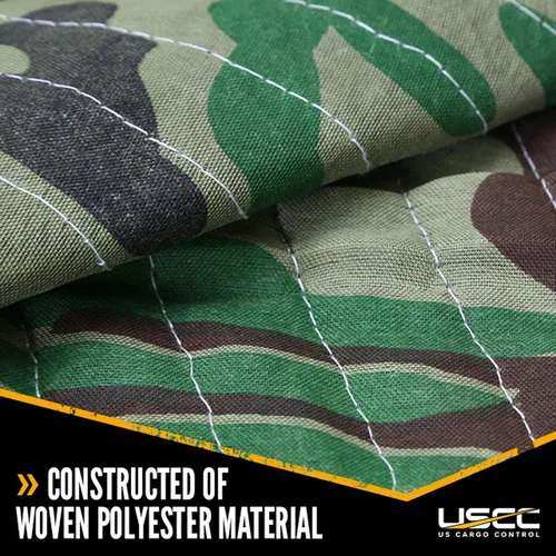 Vista 6 de US Cargo Control Manta móvil grande y resistente de 80 x 72 pulgadas, 65 lb/Docena, MBCAMO Camo