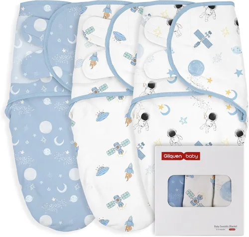 Vista 28 de GLLQUEN BABY Sacos de Dormir Envolventes Orgánicos para Recién Nacidos - Envolturas para Bebés de 0-3 Meses, Paquete de 3 Sacos Envolventes