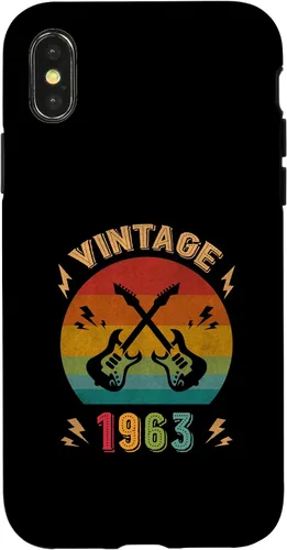 Vista 5 de Vintage 1963 Birthday Guitar Player 63th Guitarist Birthday Case for iPhone 17