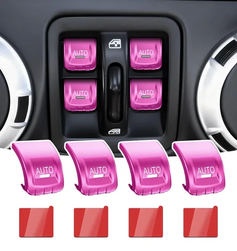 Vista 11 de Cubierta de botón de interruptor de ventana de metal para Jeep Wrangler JK JKU 2018 2017 2016 2015 2014 2013 2012 2011, accesorios para interiores