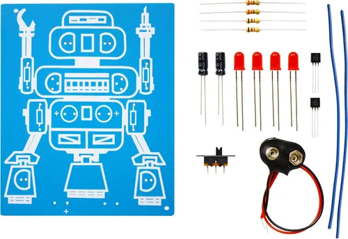 Vista 2 de Elenco Kit de soldadura LED Robot Blinker [requiere soldadura]