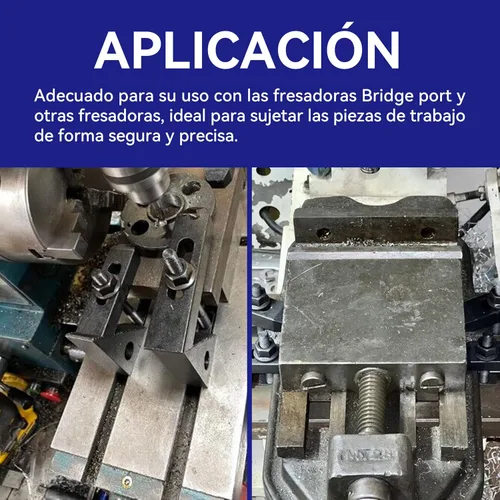Vista 6 de HFS (R) Kit de Abrazaderas de Sujeción para Fresadora Bridgeport (Ranura de 1/2'' Perno de 3/8'') - Acero para Herramientas Duradero, Instalación