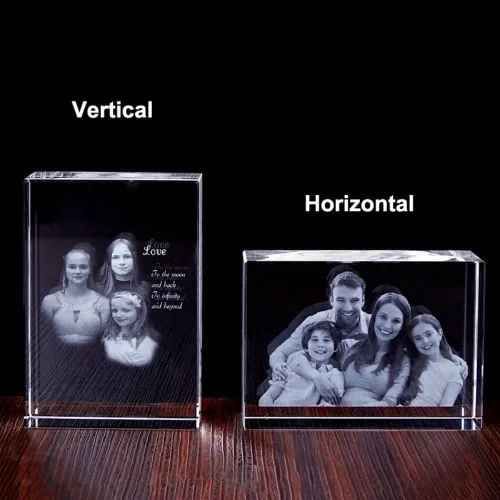 Vista 3 de Marcos de fotos 2D/3D personalizados con cristal, marcos de fotos personalizados, regalos de fotos personalizados para mujeres, esposa, hombres