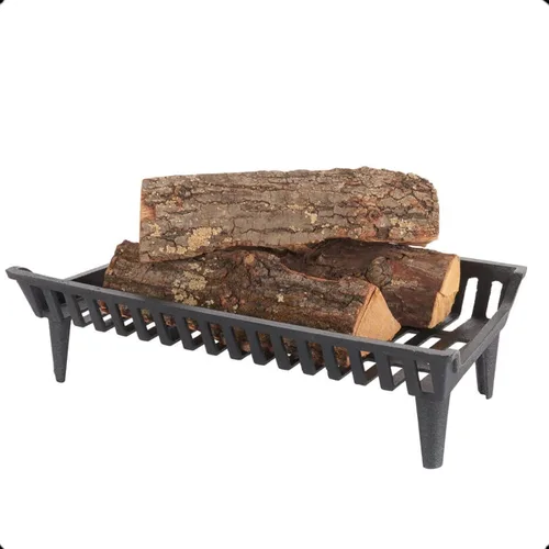 Vista 9 de Rejilla de chimenea de 17 pulgadas, resistente, rejilla de fuego de hierro fundido, 17 pulgadas de ancho x 11.5 pulgadas de profundidad x 7 pulgadas