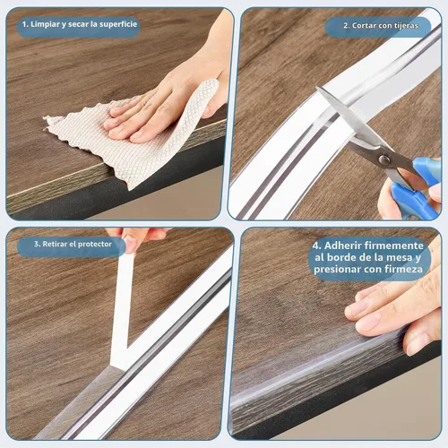 Vista 6 de Protector de Esquinas y Bordes a Prueba de Bebés 6.6 pies (2M) con 8 Esquinas, Protectores de Esquinas Suaves Transparentes a Prueba de Bebés