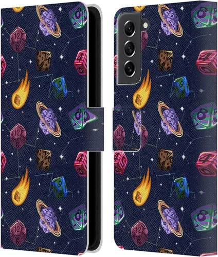 Vista 139 de Head Case Designs Officially Licensed Carla Morrow Colorful Space Dice Patterns Leather Wallet Case Compatible with Samsung Galaxy A07 4G