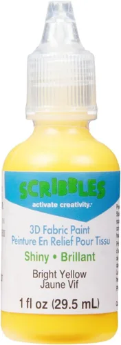 Vista 10 de Scribbles Pintura de tela 3D de 1 oz, color negro brillante