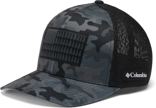 Vista 4 de Columbia Tree Flag Mesh Ball Cap-High Crown