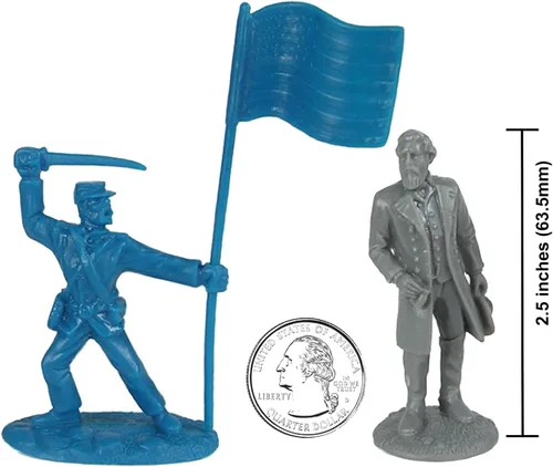 Vista 2 de BMC Civil War Plastic Army Men - 26 figuras de soldado de la batalla de Appomattox