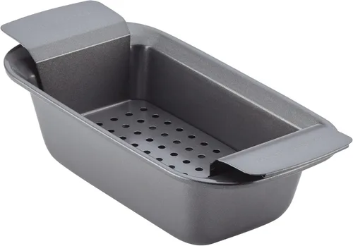 Vista 19 de Rachael Ray El juego de utensilios antiadherentes para hornear sin agarres incluye molde antiadherente para pan, moldes para hornear, moldes