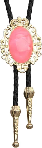Vista 230 de Jeilwiy Corbata de bolo para hombre, corbata de vaquero occidental, collar de corbata de bolo dorado, corbata de cuero, corbata de Halloween