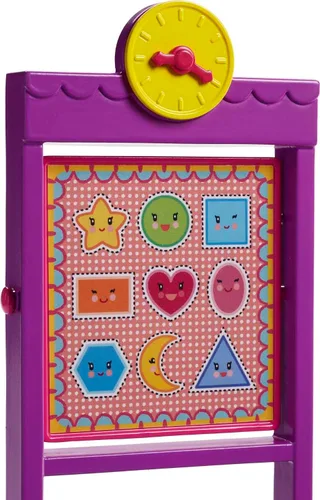 Vista 5 de Muñecas y juego de Barbie Profesora con muñeca de moda, muñeca pequeña, muebles y accesorios incluyendo pizarra reversible