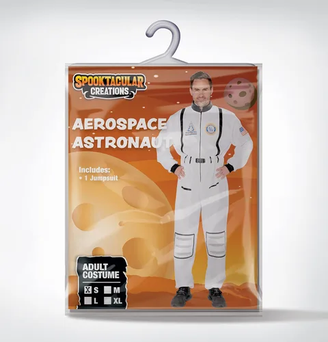 Vista 7 de Spooktacular Creations Disfraz de astronauta para adultos hombre traje aeroespacial para Halloween fiesta cosplay talla XL
