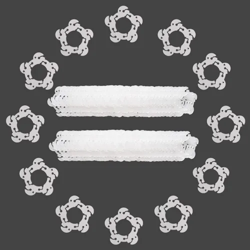 Vista 11 de Miliocry 100 clips de arco de globos, clips de globo reutilizables para arco de globos, suministros de globos de plástico para soporte, clips