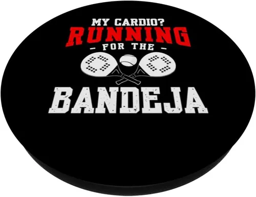 Vista 2 de My Cardio Running for The Bandeja Padel Racquet Paddle PopSockets Adhesive PopGrip
