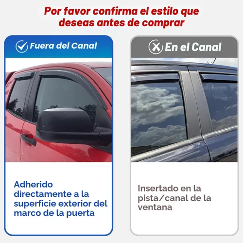 Vista 4 de YQAUTEC - Viseras para ventana, protectores contra la lluvia, compatibles con Subaru WRX 2015-2021, deflectores de viento para ventanas, viseras