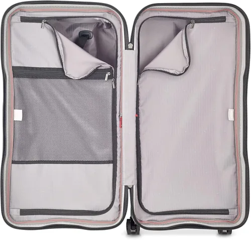 Vista 6 de DELSEY Paris Securitime - Maletero giratorio de 260in Plateado Checked-Medium 26 Inch Equipaje