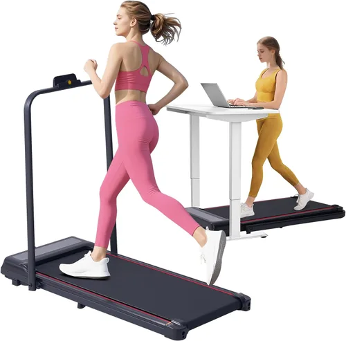 Vista 11 de Portable Walking Pad Treadmill with Incline, Small Walking Pad with Handle Bar, Treadmills for Home Small Space, 3.0HP Electric Small Mini Treadmill