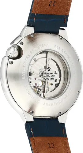 Vista 2 de Christian Van Sant CV0140 Cyclone Reloj de cuarzo azul con pantalla analógica automática para hombre, Azul, Movimiento de cuarzo
