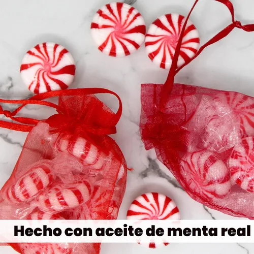 Vista 4 de Starlight Caramelos de menta a granel – 56 mentas rojas y blancas envueltas individualmente, caramelo duro Kosher hecho con aceite de menta real