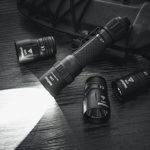 Vista 8 de Weltool Cuerpo de linterna BB18 y tapa trasera TC20 para cabeza de luz de arma Surefire M600DF KE2-DF, cabezas de la serie LH