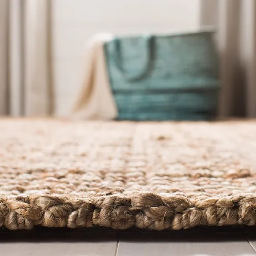 Vista 3 de SAFAVIEH Colección Natural Fiber NF447M - Tapete de pasillo, yute texturizado grueso tejido a mano de 0.75 pulgadas de grosor, para sala de Natural