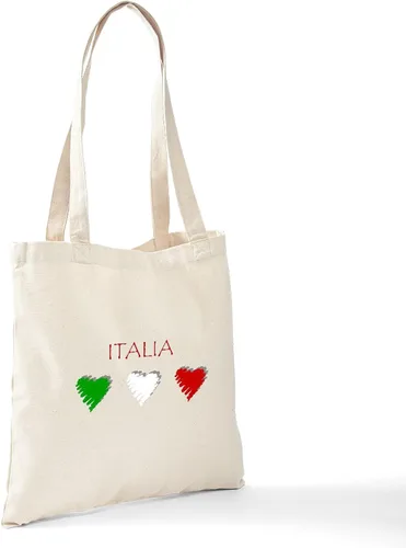 Vista 7 de CafePress Bolsa de compras de lona beige natural reutilizable de Italia