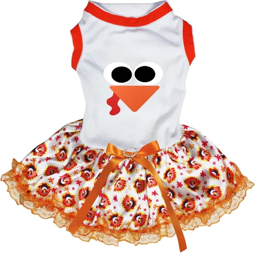 Vista 8 de Petitebella Vestido de cachorro con cara de pavo (marrón/pavo bebé, talla XS)