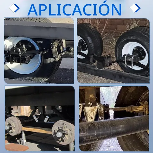 Vista 6 de iBroPrat Kit de grillete de remolque, kit de grillete de eje de remolque individual para resorte de doble ojo, 3,500 lbs-7,200 libras, 2 paquetes