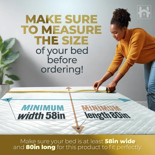 Vista 6 de Golden Home Essentials - Tablas de cama resistentes de 58 pulgadas x 80 pulgadas para cama tamaño Queen, tabla de cama extra resistente