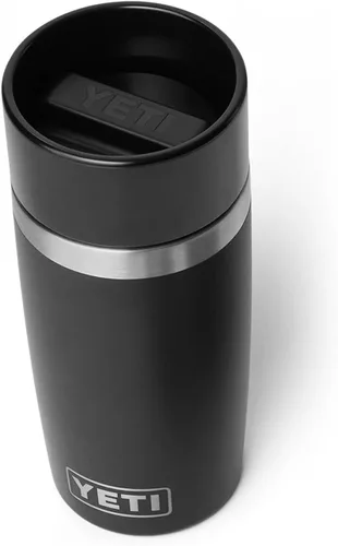 Vista 46 de YETI Rambler - Botella de viaje de 8 onzas, acero inoxidable, aislada al vacío con tapa a prueba de fugas, color negro