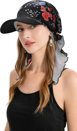 Vista 19 de ZLYC Gorro ligero con ala de quimioterapia para mujer, bufanda para la Tie Dyed Purple