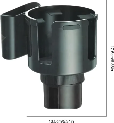 Vista 2 de AOYEBO Expansor universal de portavasos – Base ajustable para botellas grandes y soporte para teléfono, adaptador de soporte de bebida de coche