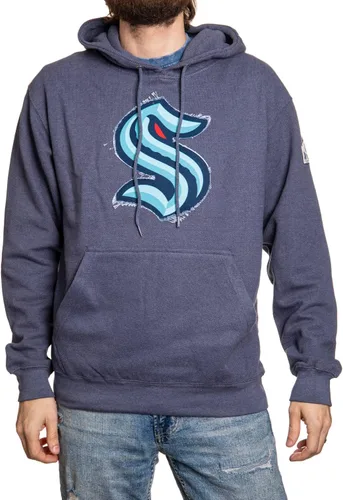 Vista 8 de Calhoun NHL Surf & Skate - Sudadera con capucha unisex con parche deshilachado de gofres – The Coastal Collection Boston Bruins