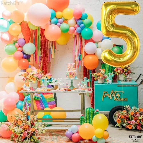 Vista 1101 de KatchOn Globo negro del número 1 de 40 pulgadas, globo de feliz cumpleaños Large Mylar Number One Balloon for 1st Birthday Decorations, Foil