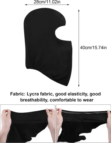Vista 3 de 6 Pieces UV Sun Protection Cooling Bandana Men Balaclava Full Face Covering Neck Gaiter Scarf Hood Outdoor Cycling Running