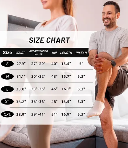 Vista 6 de CANGHPGIN Pantalones cortos deportivos de entrenamiento para hombre de 7 pulgadas / 5 pulgadas, de secado rápido, pantalones cortos de correr