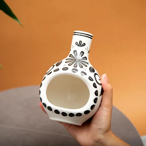 Vista 2 de MOUGIGI Porta Incienso Artesanal de Palo Santo - Quemador de Incienso Cerámico - Tamaño Compacto para Espacio de Meditación - Quema Palo Santo