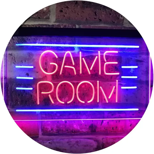 Vista 12 de ADVPRO Game Room Man Cave Bar Display Dual Color LED Neon Sign Azul y Rojo 12 "x 8.5" st6s32-i2338-br azul y Red