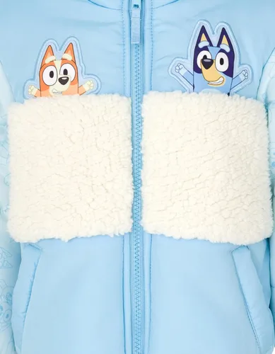 Vista 3 de Bluey Bingo - Abrigo de invierno con cremallera para niñas pequeñas