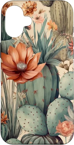 Vista 23 de Cactus Botanical Desert Western Funda bohemia moderna terracota para iPhone 17