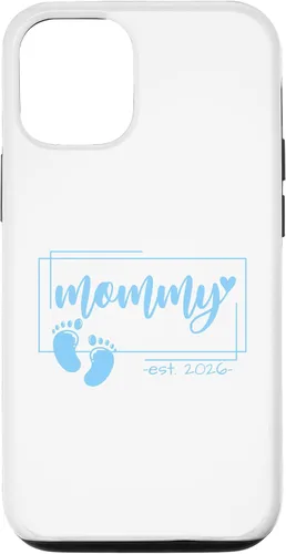 Vista 28 de Mommy Est 2026 Pregnancy Announcement Baby Boy Reveal Case for iPhone 17