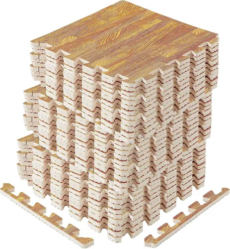 Vista 20 de Yes4All Alfombrillas Entrelazadas de EVA, Baldosas de Suelo tipo Rompecabezas, Acolchado de Suelo de Espuma con Borde para Muebles, Espacio