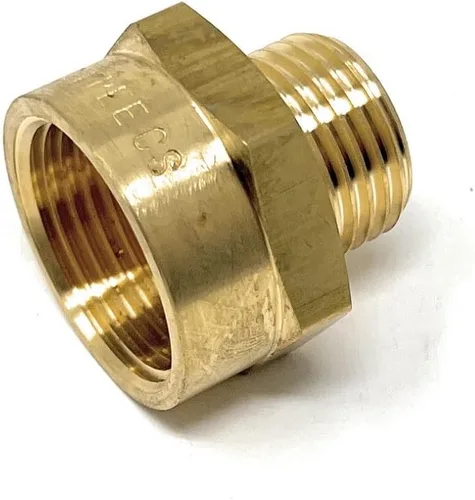 Vista 27 de Adaptador de latón sin plomo Cascada, rosca G británica BSPP macho a NPT hembra (1" x 1" (1 pieza))