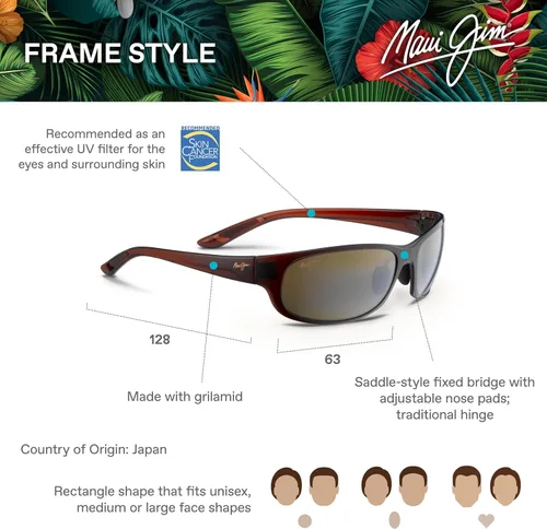 Vista 6 de Maui Jim Gafas de sol de lectura polarizadas Twin Falls para hombre y mujer